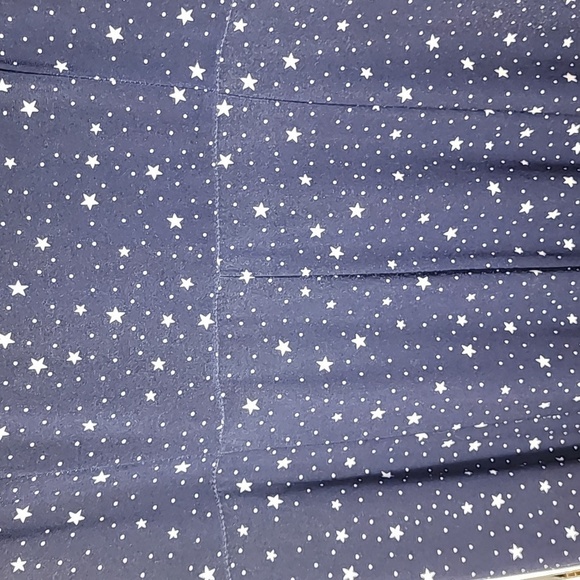 Lauren Ralph Lauren Size 10 Midi Swing Dress Navy Blue Stars Pattern Sleeveless - Picture 3 of 8